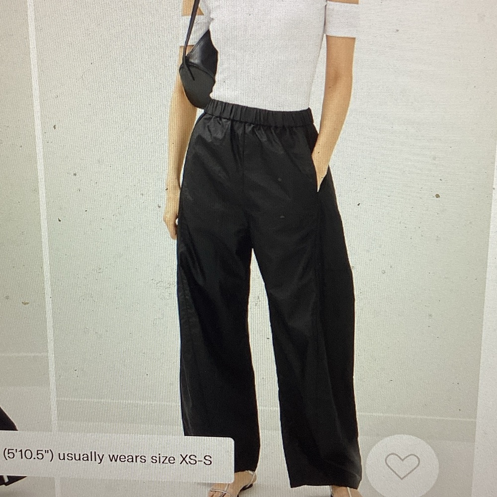 Tibi Black Wide Leg Women's Pants
